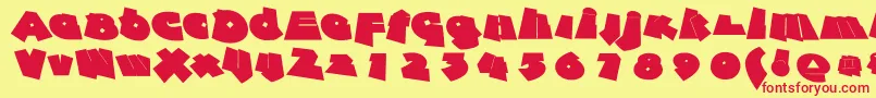 Againstrules Font – Red Fonts on Yellow Background