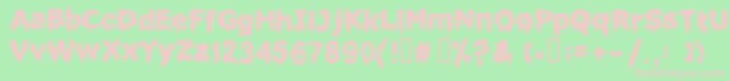 Liquidismpart2 Font – Pink Fonts on Green Background