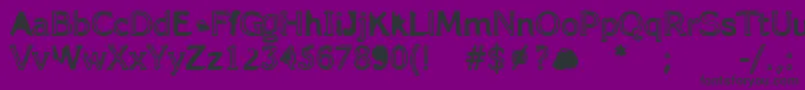 fuente HappyDog – Fuentes Negras Sobre Fondo Morado