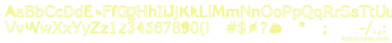 Czcionka HappyDog – żółte czcionki