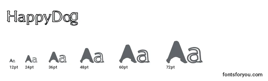 HappyDog Font Sizes