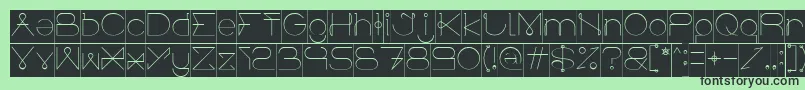ElectricCityInverse Font – Black Fonts on Green Background