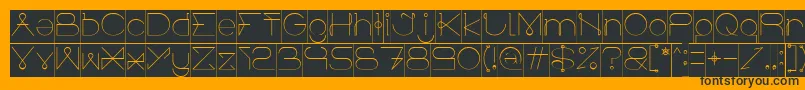 ElectricCityInverse Font – Black Fonts on Orange Background