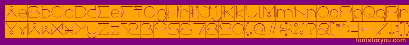 ElectricCityInverse Font – Orange Fonts on Purple Background