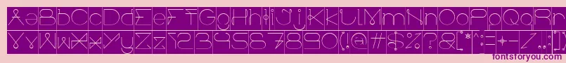ElectricCityInverse Font – Purple Fonts on Pink Background