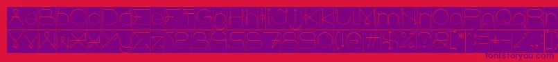 ElectricCityInverse Font – Purple Fonts on Red Background