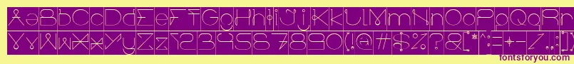 ElectricCityInverse Font – Purple Fonts on Yellow Background