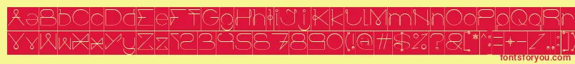 ElectricCityInverse Font – Red Fonts on Yellow Background