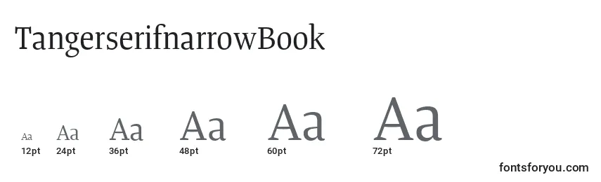 TangerserifnarrowBook-fontin koot