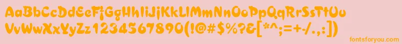 Шрифт CuracaoRegular – оранжевые шрифты на розовом фоне