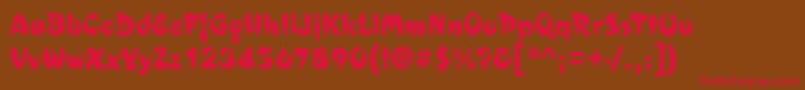 CuracaoRegular Font – Red Fonts on Brown Background