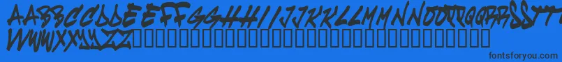 Cruze Font – Black Fonts on Blue Background