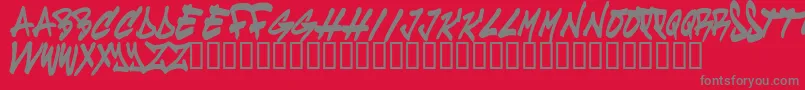 Cruze Font – Gray Fonts on Red Background