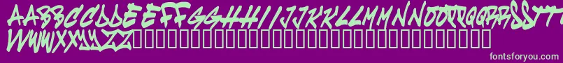 Cruze Font – Green Fonts on Purple Background