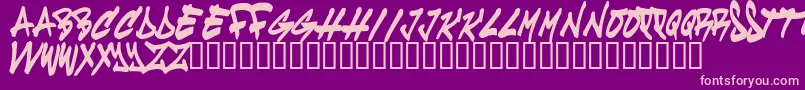 Cruze Font – Pink Fonts on Purple Background