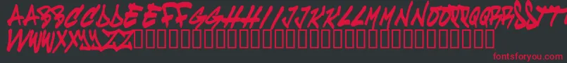 Cruze Font – Red Fonts on Black Background