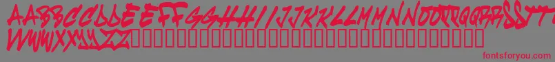 Weitere Informationen zur Cruze-Schriftart Cruze-Schriftart – Rote Schriften auf grauem Hintergrund