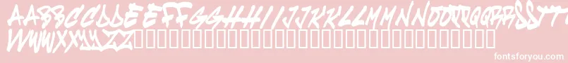 Cruze-fontti – valkoiset fontit vaaleanpunaisella taustalla
