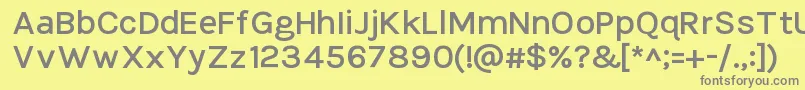 TikusputihSemibold Font – Gray Fonts on Yellow Background