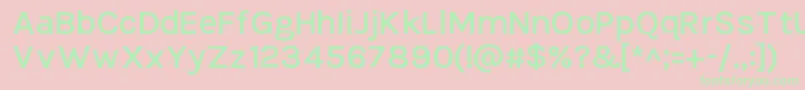 TikusputihSemibold Font – Green Fonts on Pink Background