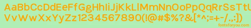 TikusputihSemibold Font – Orange Fonts on Green Background