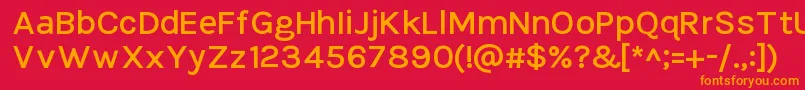 フォントTikusputihSemibold – 赤い背景にオレンジの文字