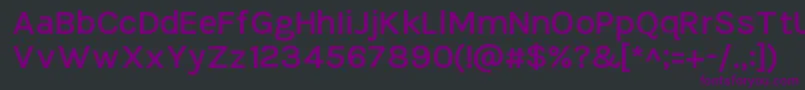 TikusputihSemibold-fontti – violetit fontit mustalla taustalla