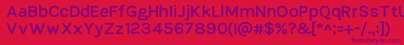 TikusputihSemibold Font – Purple Fonts on Red Background