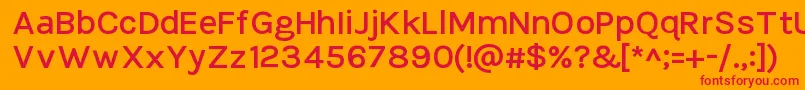 TikusputihSemibold Font – Red Fonts on Orange Background