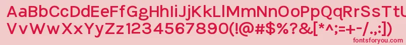 フォントTikusputihSemibold – ピンクの背景に赤い文字