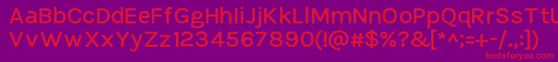 TikusputihSemibold Font – Red Fonts on Purple Background