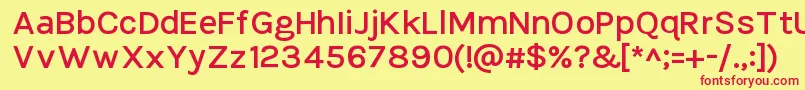 TikusputihSemibold Font – Red Fonts on Yellow Background