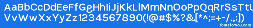 TikusputihSemibold Font – White Fonts on Blue Background