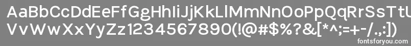 フォントTikusputihSemibold – 灰色の背景に白い文字