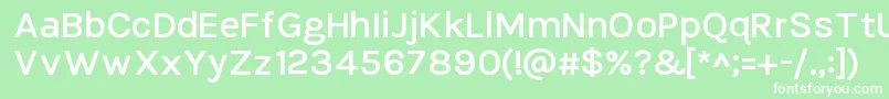 フォントTikusputihSemibold – 緑の背景に白い文字