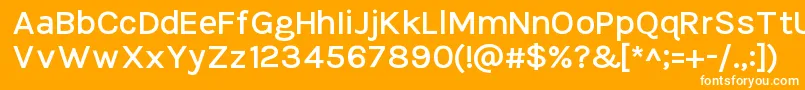 TikusputihSemibold Font – White Fonts on Orange Background