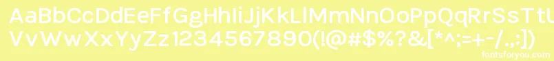 Police TikusputihSemibold – polices blanches sur fond jaune