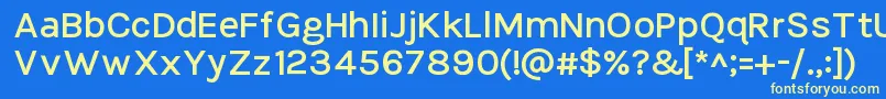 フォントTikusputihSemibold – 黄色の文字、青い背景