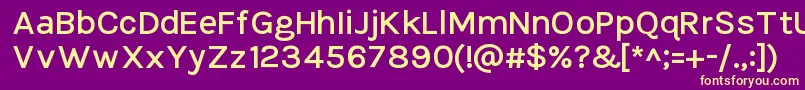 Шрифт TikusputihSemibold – жёлтые шрифты на фиолетовом фоне