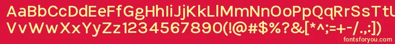 TikusputihSemibold Font – Yellow Fonts on Red Background