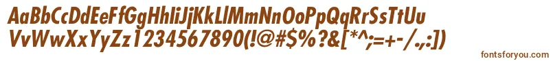 FairmontCondBldItal-fontti – ruskeat fontit valkoisella taustalla
