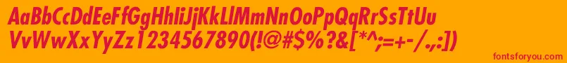 FairmontCondBldItal Font – Red Fonts on Orange Background