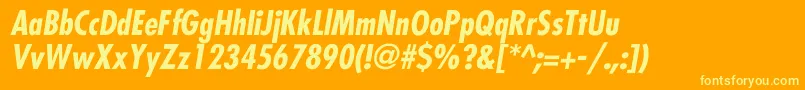 FairmontCondBldItal Font – Yellow Fonts on Orange Background