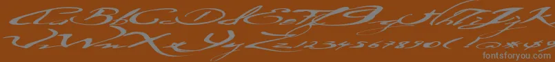 Шрифт Ersatzquality – серые шрифты на коричневом фоне