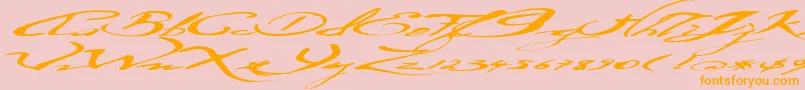 fuente Ersatzquality – Fuentes Naranjas Sobre Fondo Rosa