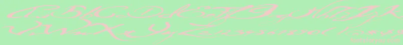 フォントErsatzquality – 緑の背景にピンクのフォント