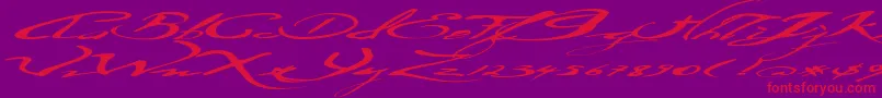 Ersatzquality Font – Red Fonts on Purple Background