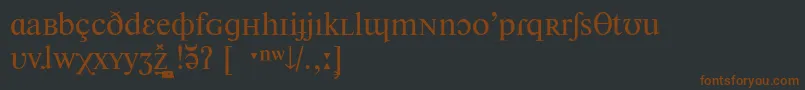Шрифт Newtonphoneticc – коричневые шрифты на чёрном фоне