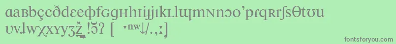 Newtonphoneticc Font – Gray Fonts on Green Background