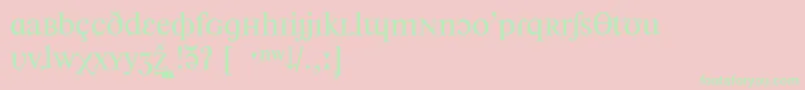 Newtonphoneticc Font – Green Fonts on Pink Background